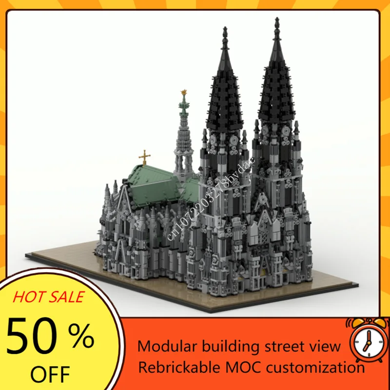 8348PCS Köln Kathedrale Modulare MOC Kreative street view Modell Bausteine Architektur Bildung Montage Modell Spielzeug Geschenke Image