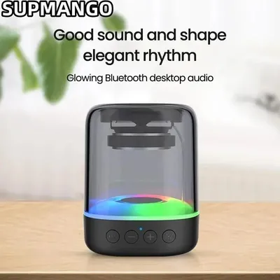 Tragbare Bluetooth 5.0 Lautsprecher RGB Licht HD Sound Mini Desktop Wireless Lautsprecher Image
