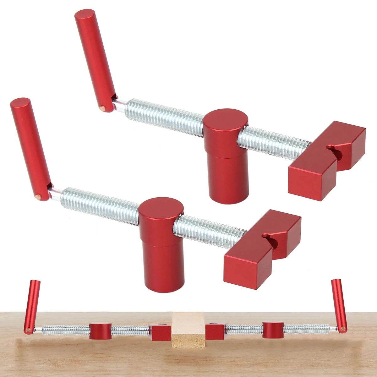 Holzbearbeitung Einstellbare Desktop Clip Stahl Schnelle Feste Clip Klemme Vorrichtung Schraubstock Bänke Tischlerei Schreiner Werkzeug für 20mm Loch Image