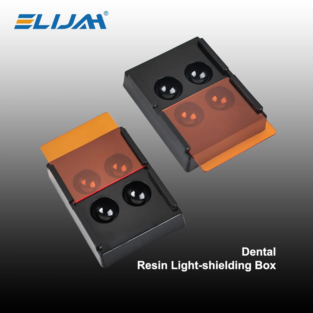 1PC Dental Harz Schatten Licht Box Mix Verbund Haube Fall Schutz Furnier Lagerung Box Prothese Zähne Patch Organizer Werkzeug Image
