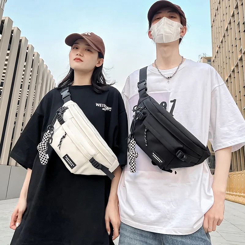 Straße Hip-hop Taille Tasche Hohe Kapazität Unisex Brust Pack Schulter Taschen Mode Neue Trend Fanny Pack Frau Nylon Gürtel tasche Geldbörse