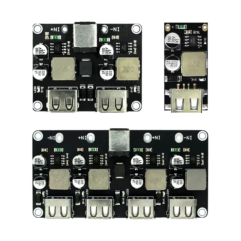 USB QC3.0 QC2.0 USB DC-DC Buck Converter Lade Step Down Modul 6-32V 9V 12V 24V zu Schnelle Schnell Ladegerät Platine 5V Image