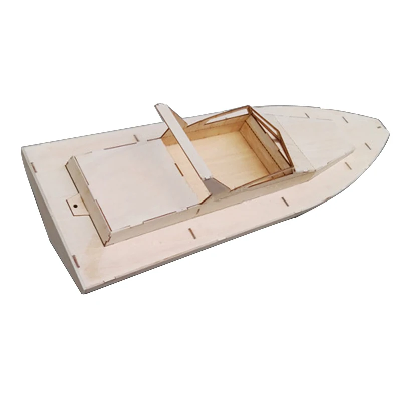 Komplett aus Holz gefertigtes, leeres Ferngesteuertes Schiffsmodell, Manueller Bausatz, DIY Schnellangriffs-Pumpjet zum Selberbauen für RC-Hobby, Sammlerstück, Geschenk