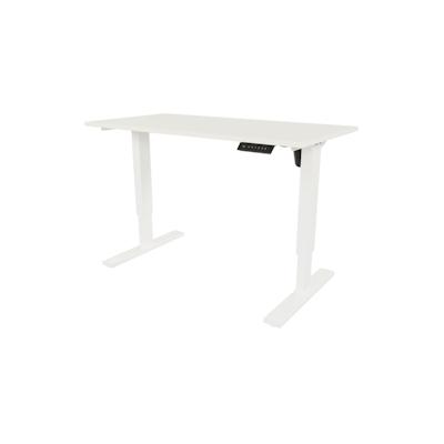 Bisley E-StarterTech elektrisch höhenverstellbarer Schreibtisch 140x80 cm in weiß - Elektrischer Tisch höhenverstellbar mit Memory-Funktion Image