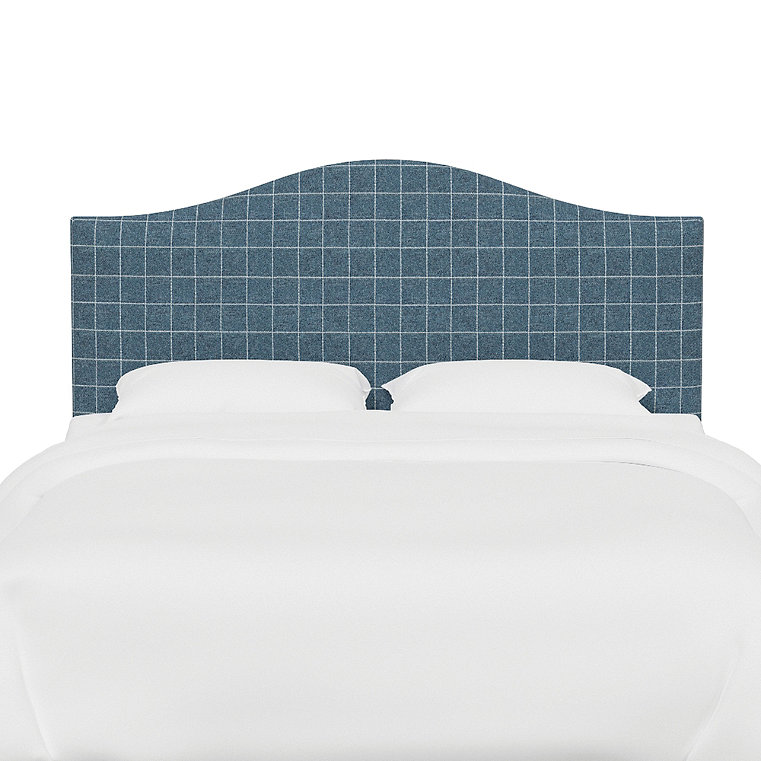 Vanessa Headboard - Arched, Arched/Windowpane Blue, Queen - Grandin Road