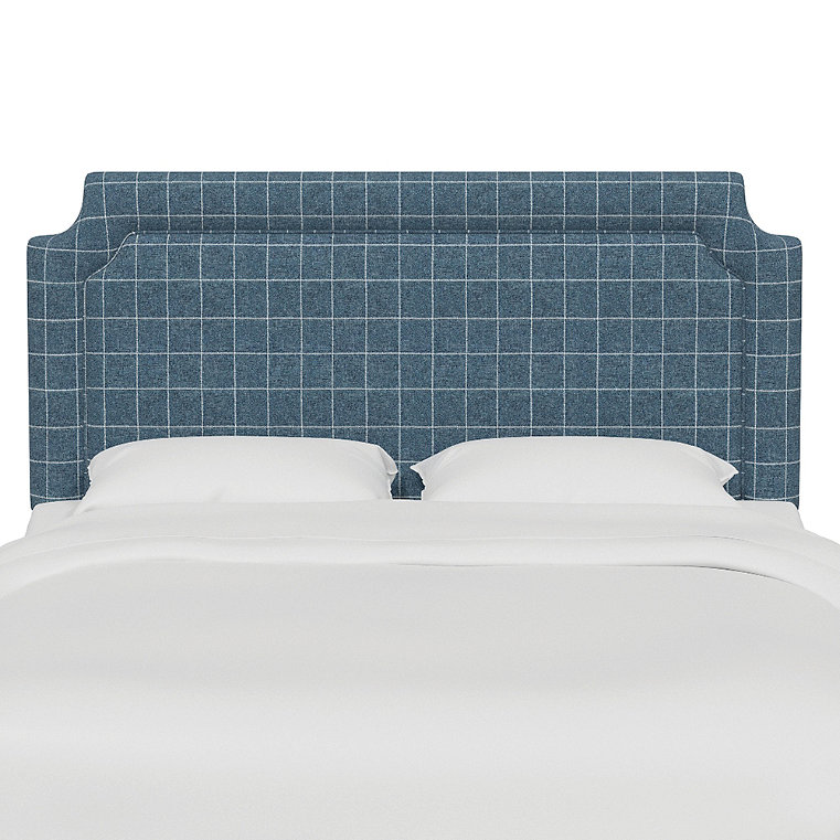 Vanessa Headboard - Clipped, Clipped/Windowpane Blue, King - Grandin Road