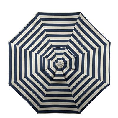 9' Patio Umbrella Replacement Canopy - Canopy Stripe Granite/White Sunbrella - Canopy Stripe Navy/Sand Sunbrella - Ballard Designs