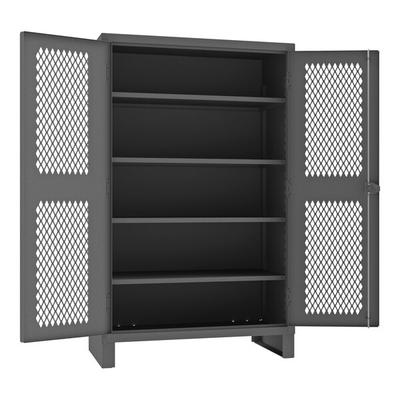 Durham Mfg 48" x 24" x 78" 12 Gauge Steel 4-Shelf Storage Cabinet with Ventilated Doors HDCV244878-4S95