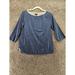 J. Crew Tops | 6/$30 J.Crew Top Blue Denim Blouse Boat Neck 3/4 Sleeve, Size 4 11.6736 | Color: Blue | Size: 4