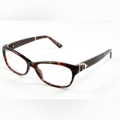 Gucci Accessories | Gucci Full Rim Frame Glasses For Women Brown Tortoiseshell Frame & Leather Sides | Color: Brown | Size: Os