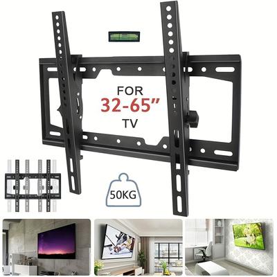 TEMU Tv Wall Mount Most 32-65in Led Lcd Oled Plasma 4k Flat Panel Screen Tv Monitor Bracket Up To 400x400mm 50kg