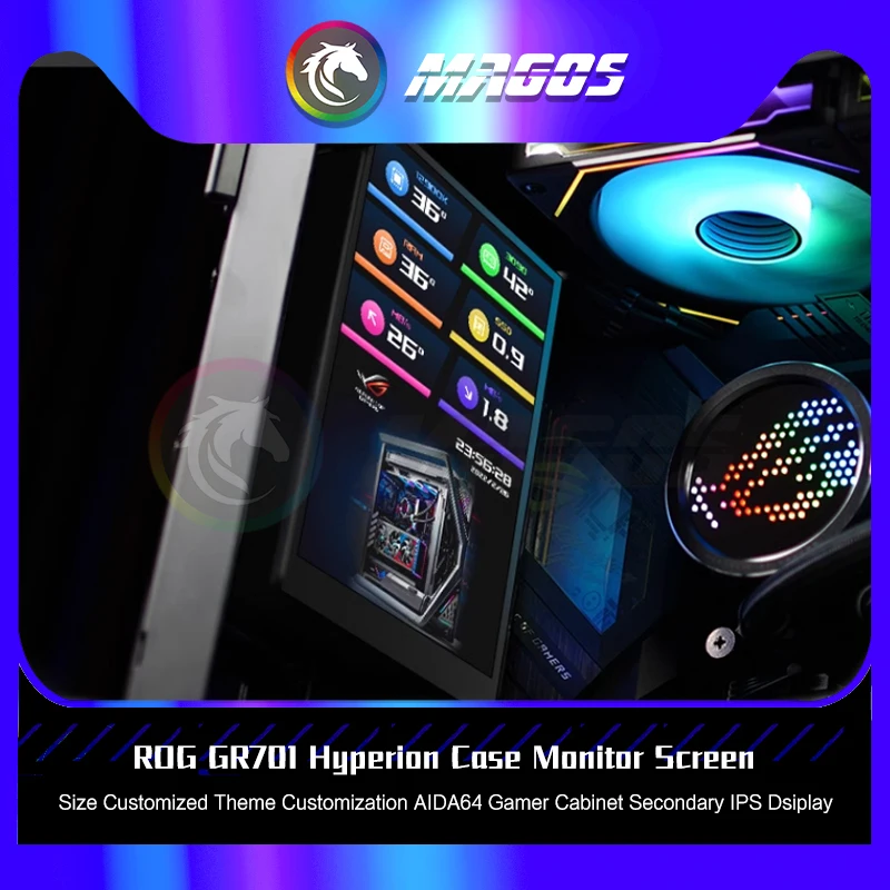 ROG GR701 Hyperion-Gehäuse, Monitor, Bildschirmgröße, individuelle Themenanpassung, AIDA64 Gamer-Schrank, sekundäres IPS-Display Image