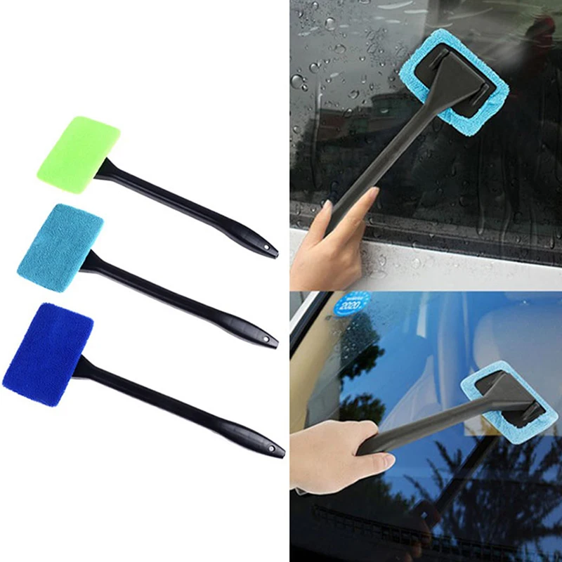 1pc Auto Fenster putzer Bürste Kit Windschutz scheibe Reinigung Wasch werkzeug Innen Auto Glas wischer mit langem Griff Autozubehör Image