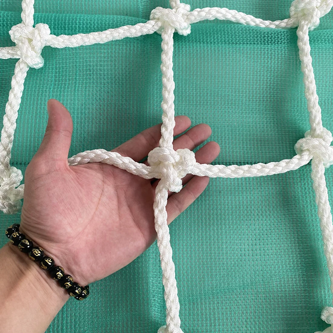 Weißes, robustes Kletternetz für Kinder, Spielplatznetz, Nylonnetze zum Schutz des Baumhauses, Gartennetz, Balkon-Sicherheitsnetz Image