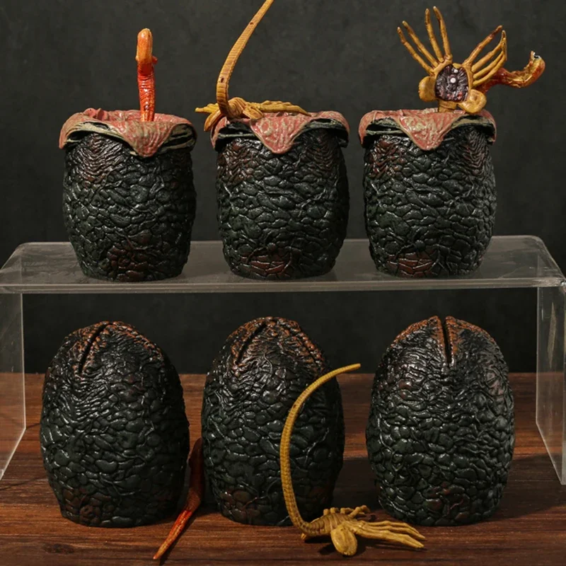 6 teile/satz Alien Covenant Alien Eggs Facehugger Chestburster PVC Figur Modell Puppe Spielzeug Sammeln Figuren Image