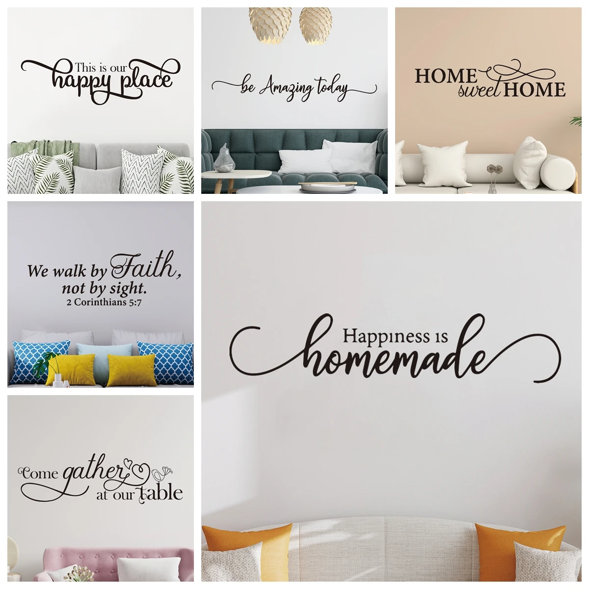 1pc moderne Phrase Wanda uf kleber selbst klebende Vinyl wasserdichte Wand kunst Aufkleber für Wohnkultur Wohnzimmer Schlafzimmer Aufkleber Image