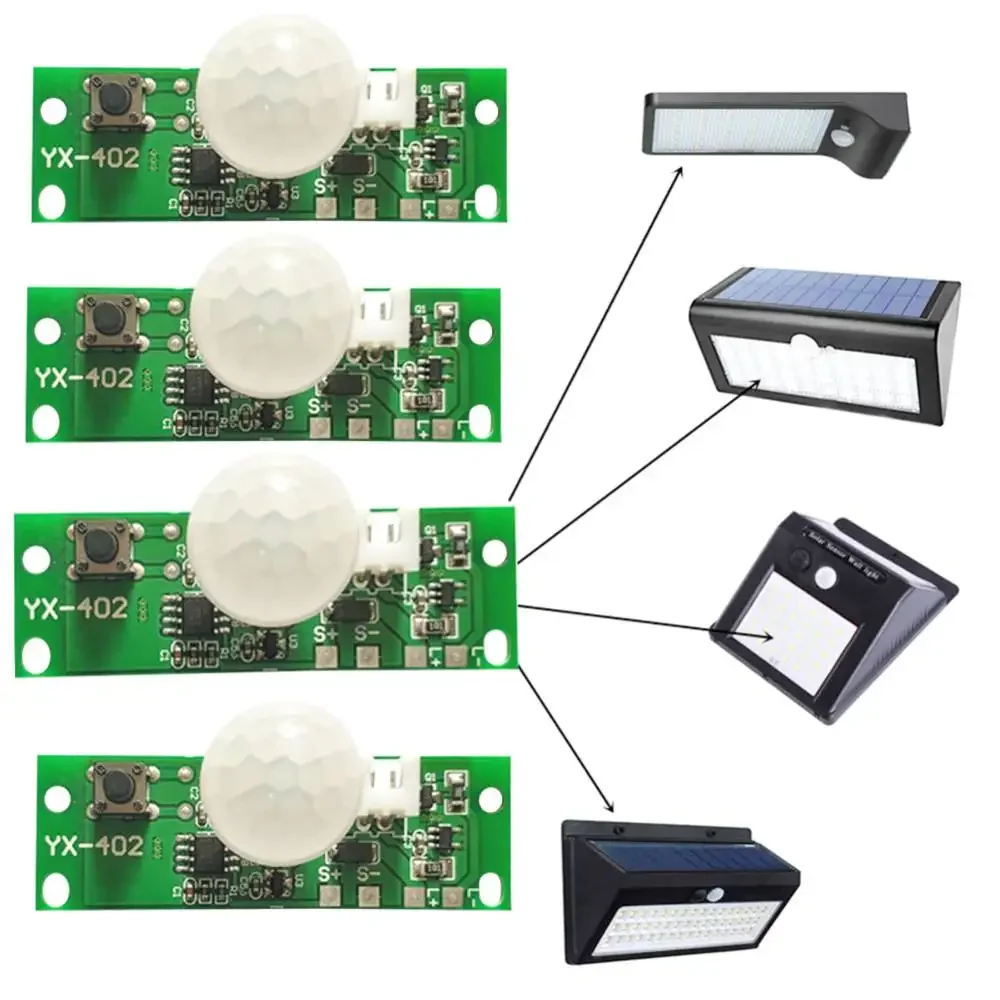 3,7 V DIY Solar Lampe Board Control Sensor Nachtlicht Modul Controller Modul Infrarot Menschlichen Körper Induktion Solar Platine Image
