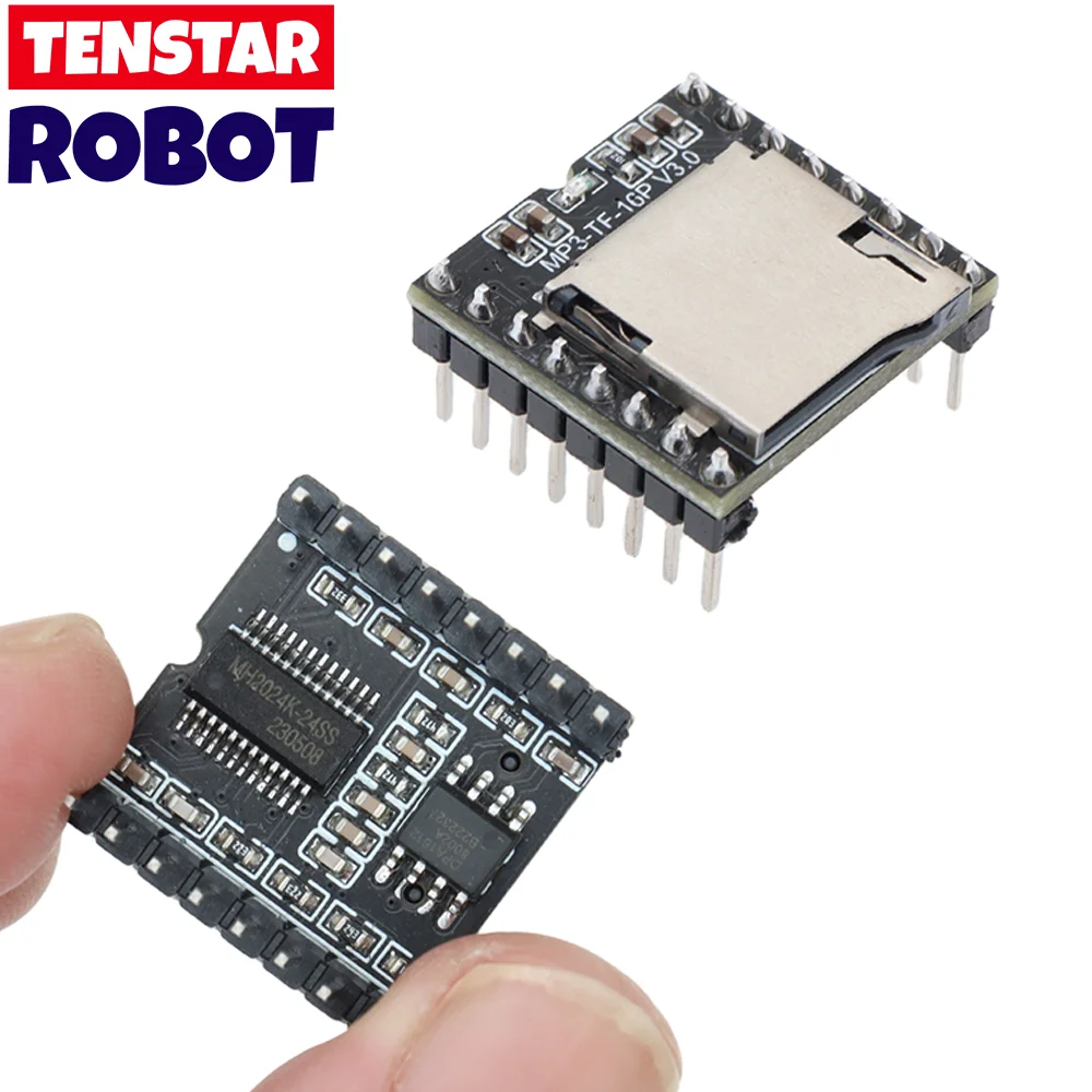 Dfplayer mini mp3 player modul v3.0 16p tf karte u disk mini mp3 df player audio sprach modul karte Image