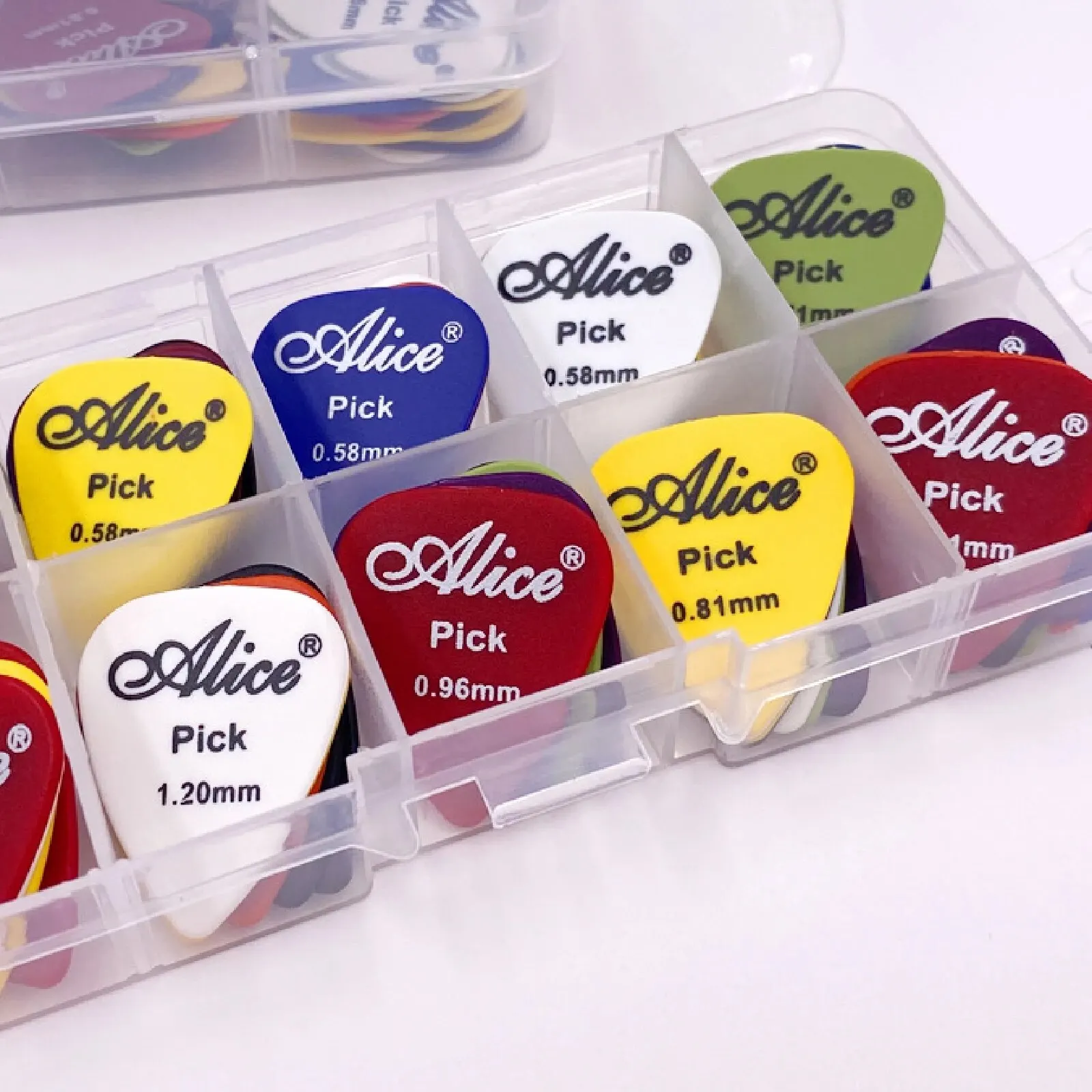 Mehrfarbige Gitarre Picks 24 Stück abs Premium Kunststoff-Gitarren-Picks für akustische E-Gitarren Bass oder Ukulele Image