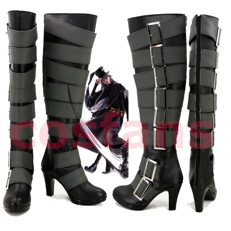 Anime Black Butler Kuroshitsuji Undertaker Cosplay Stiefel Schuhe Für Weihnachten Halloween Kuroshitsuji Undertaker Cosplay Kostüm