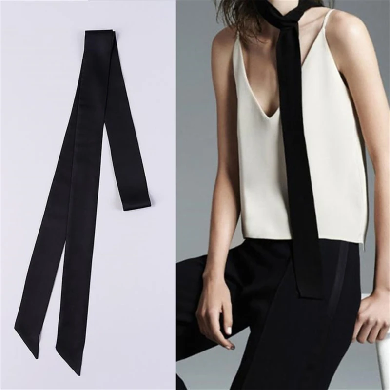 Koreanische kleine Krawatte Fliege College-Stil Schuluniform Hemd Zubehör Männer Frauen langen Abschnitt Luft schlangen Kragen Blumen Image