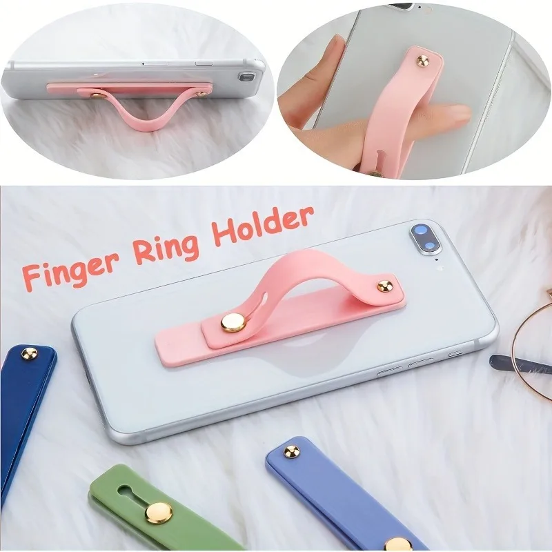 Praktischer Teleskop-Fingergurt für iPhone Pro Max Handyhalter Fingerring Schnalle Desktop selbstklebender Fingerringgurt Image