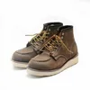 Herren Arbeitssicherheitsstiefel Motorrad Schneestiefel Flügel Herren Freizeitschuhe Outdoor Kletterschuhe Herren Jagdstiefel rot Vintage