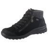Winterboots RIEKER, Damen, Gr. 40, schwarz, Nubuklederimitat, Veloursleder, Filz, kontrastfarbene Details, sportlich, Schuhe, Outdoorboots, Winterstiefelette mit Filz-Schaftabschluss, Rieker TEX