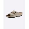 Pantolette FRANKEN-SCHUHE, Damen, Gr. 40, beige (sand), Lederimitat, sportlich, Schuhe