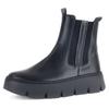 Chelseaboots GABOR, Damen, Gr. 44, schwarz, Kalbsleder, Elastischer Einsatz, unifarben, modisch, Schuhe, Plateau, Schlupfboots, Stiefelette mit Best Fitting