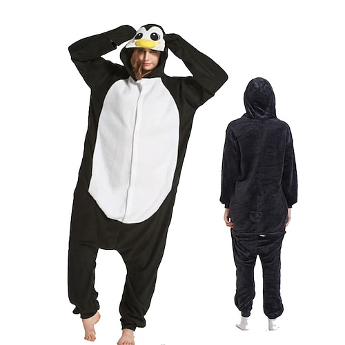 Karnevalskostüm 2026 Tier Pinguin Zeichentrick Karneval Kigurumi-Pyjamas Ausgefallene Kostüme Onesie-Kostüm Warm Charme Lustiges Kostüm Erwachsene Unisex Männer und Frauen Halloween Karneval Party Image