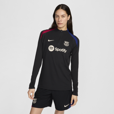 F.C. Barcelona Strike Elite Women's Nike Dri-FIT ADV Football Knit Drill Top - Black - Polyester/Elastane