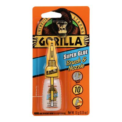Gorilla 10 Gram Super Glue with Brush and Nozzle