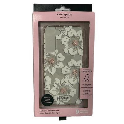 Kate Spade Accessories | Kate Spade Samsung Galaxy S22+ Phone Case. Clear With White Flowers And Gems. | Color: Pink/White | Size: Samsung Galaxy S22+