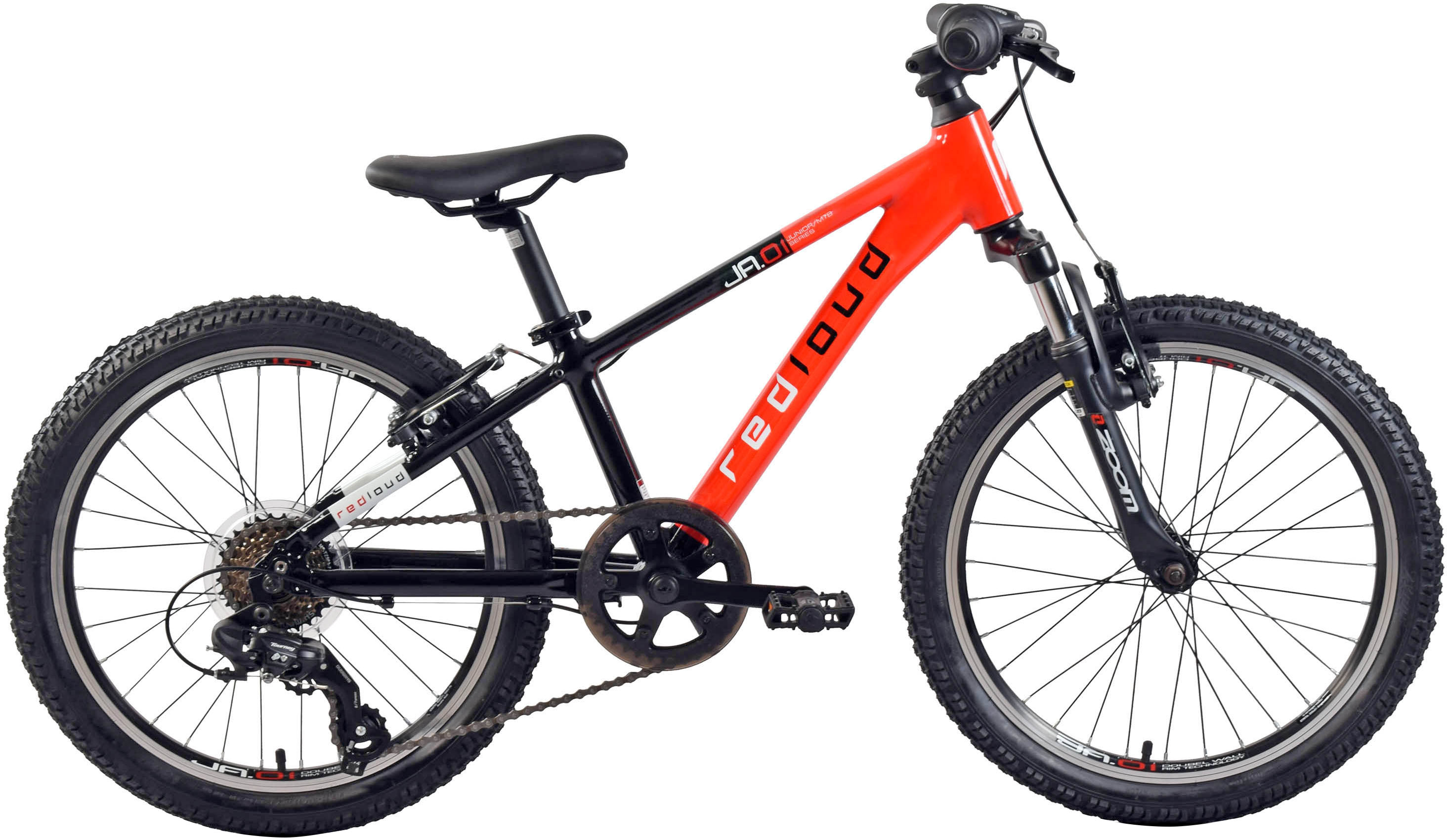 Jugendfahrrad REDLOUD "JA.01" Gr. 26, rot (schwarz, rot, schwarz), Fahrräder, Kinder, 26cm, 20 Zoll (50,80cm)
