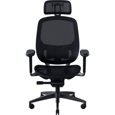 RAZER Gaming-Stuhl "Fujin Pro", schwarz (schwarz, schwarz), Netzstoff, Aluminium, Stühle