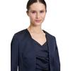 Bolerojacke VERA MONT "Vera Mont Damen Bolero-Jacke mit Kellerfalten", Damen, Gr. 36, blau (night sky), Satin, Obermaterial: 96% Polyester, 4% Elasthan., elegant, tailliert, V-Ausschnitt, 3/4-Ärmel, Jacken