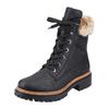 Winterboots RIEKER, Damen, Gr. 43, schwarz, Lederimitat, elegant, Schuhe, mit Kunstfell am Schaft