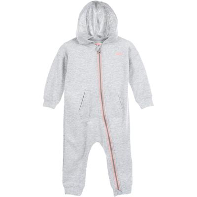 Overall LEVI'S KIDS, Baby, Gr. 12M (80), N-Gr, grau (gray heather), Sweatware, Obermaterial: 80% Baumwolle, 20% Polyeste