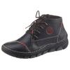Schnürboots RIEKER, Damen, Gr. 40, blau (nachtblau), Lederimitat, sportlich, Schuhe, mit aufwändigen Kontrastnähten