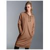 Sweatkleid TRIGEMA "TRIGEMA Sweatkleid in kuscheliger Sweat-Qualität", Damen, Gr. XXL, US-Größen, braun (haselnuss), 50% Baumwolle, 50% Polyester, casual, Kleider