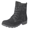 Schnürstiefel RICOSTA "Disera WMS: normal", Kinder, Gr. 30, schwarz, Leder, casual, Schuhe, Bikerboots, Winterstiefel, Boots mit Blockabsatz