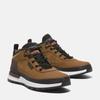Wanderschuh TIMBERLAND "FIELD TREKKER MID LACE UP SNEAKER", Gr. 44,5, braun (medium braun nubuck), Leder, Synthetik, sportlich, Schuhe, Wintersneaker, Sneaker, Winterschuhe