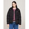 Steppjacke TOMMY JEANS CURVE "TJW ALASKA PUFFER EXT", Damen, Gr. XXXL (46), schwarz, Web, Obermaterial: 100% Polyester, unifarben, casual, Jacken, Große Größen