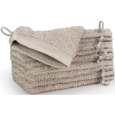 Waschhandschuh MÖVE "Superwuschel", weiß (cashmere), B:15cm L:20cm, Baumwolle, Waschlappen, Waschhandschuh Set mit Bordüre, 100% Premium Cotton Baumwolle, weich Image