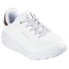 Slip-On Sneaker SKECHERS "UNO LITE", Kinder, Gr. 38, weiß, Lederimitat, sportlich, Schuhe, Freizeitschuh, Halbschuh, Slipper mit metallic Fersenpatch