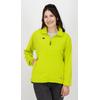 Fleecejacke DEPROC ACTIVE "CELISTA NEON", Damen, Gr. 36/38 (M), grün, 100% Polyester, casual, Langarm mit Gummizug, Jacken, auch in Großen Größen erhältlich