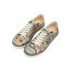 Sneaker DOGO "Classic Schnürsneaker Cats Of The World Damen Sneaker", Damen, Gr. 38, Normalschaft, bunt (mehrfarbig), Lederimitat, Schuhe, Handgefertigt