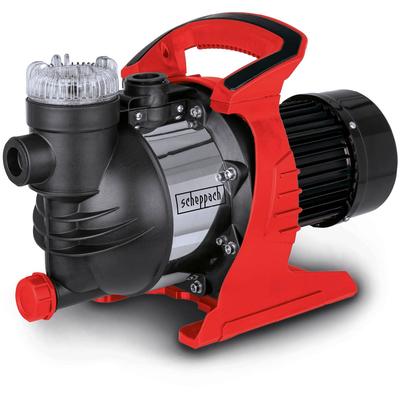 Gartenpumpe SCHEPPACH "GP1400JET" Pumpen schwarz (schwarz, rot)