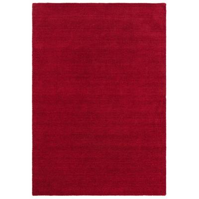 Wollteppich THEKO "Gabbeh Uni, Handweb Teppich, meliert, reine Wolle, handgewebt" Gr. 1, rot (bordeaux), B:60cm H:14mm L:90cm, Wolle, Teppiche, Schlafzimmer, Wohnzimmer, Esszimmer, auch als Läufer oder rund Image